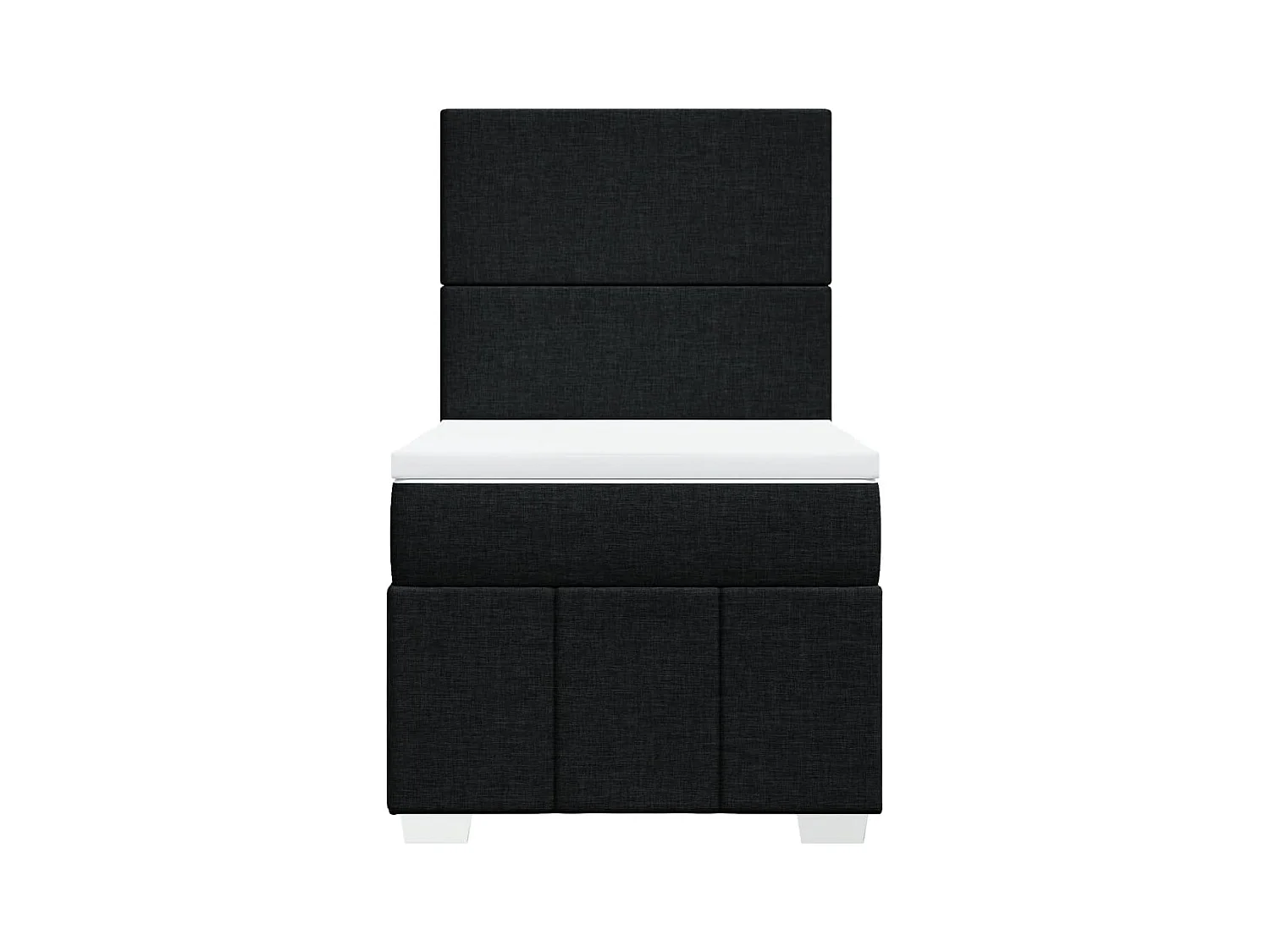 Boxspringbett mit Matratze Schwarz 80x200 cm Stoff