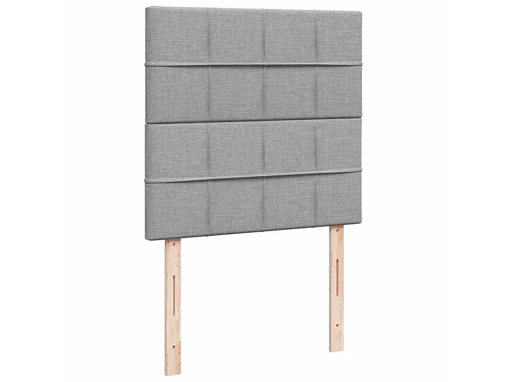 Boxspring met matras stof lichtgrijs 80x200 cm
