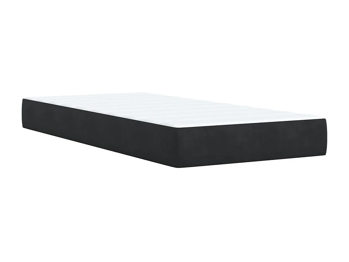 Boxspringbett mit Matratze Schwarz 80x200 cm Samt