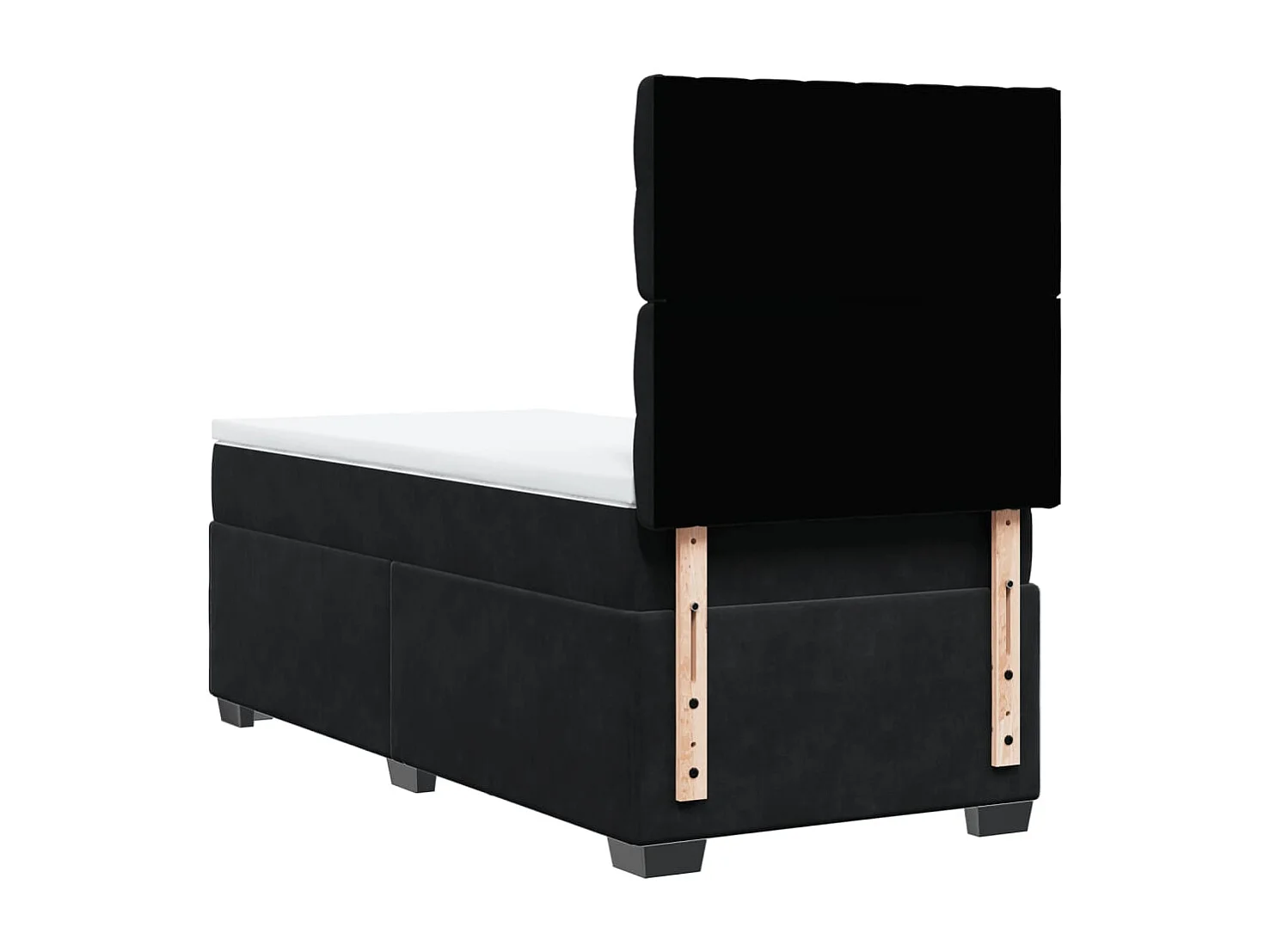 Boxspringbett mit Matratze Schwarz 80x200 cm Samt