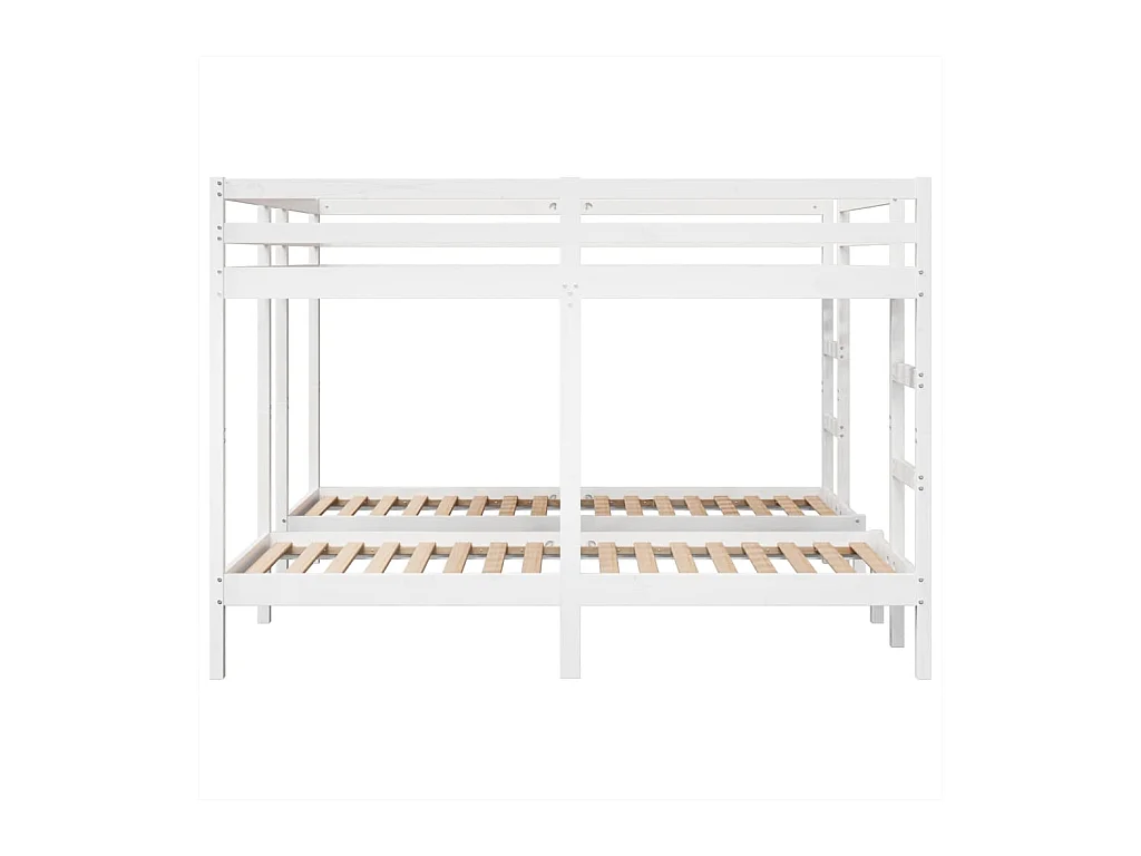Stapelbed 3-voudig grenenhout wit 200x200/80x200 cm