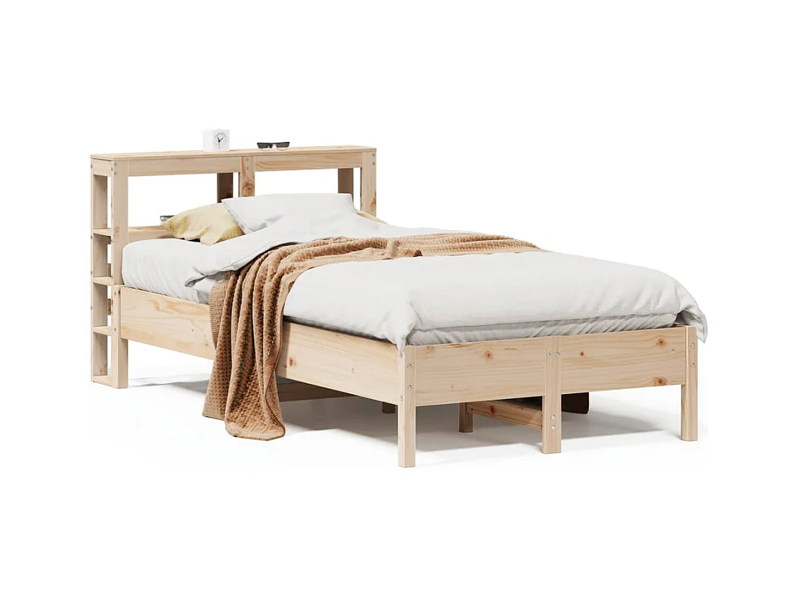 Cadre de lit sans matelas 75x190 cm bois de pin massif