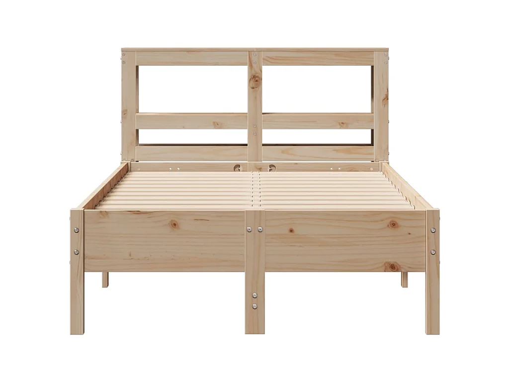 Bedframe zonder matras massief grenenhout 75x190 cm