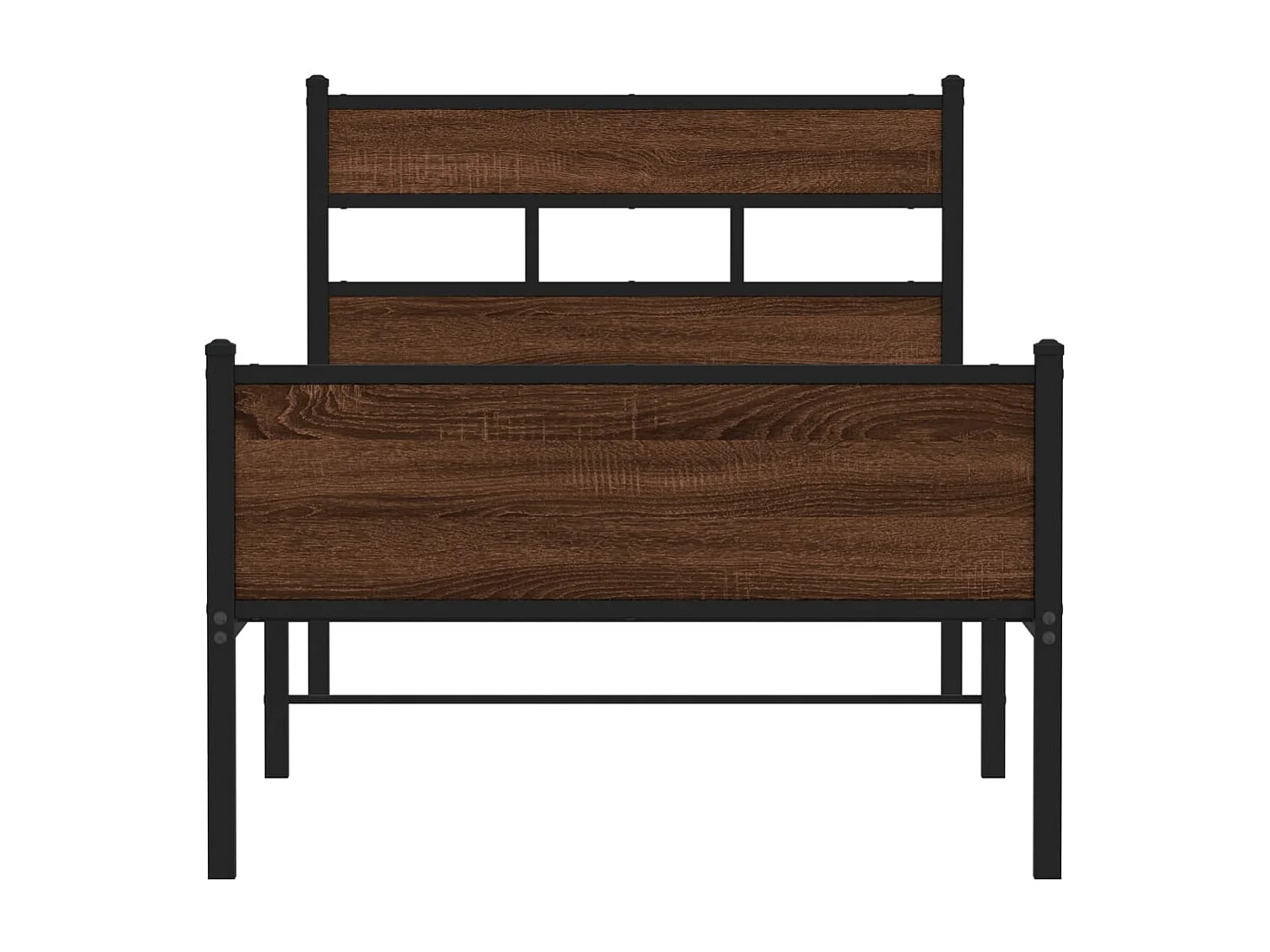 Cadre de lit sans matelas chêne marron 75x190cm bois ingénierie