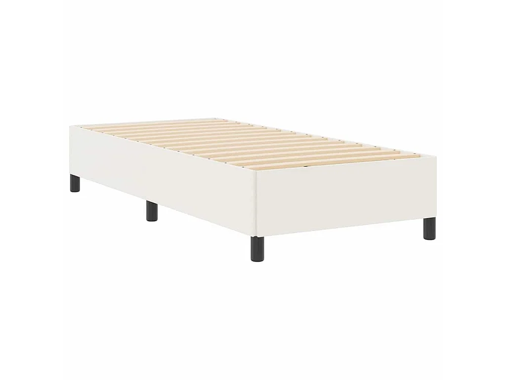 Boxspringbett Creme 80 x 200 cm Cordstoff