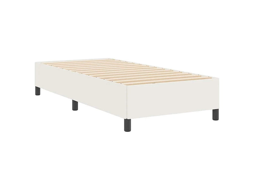 Boxspringbett Creme 80 x 200 cm Cordstoff