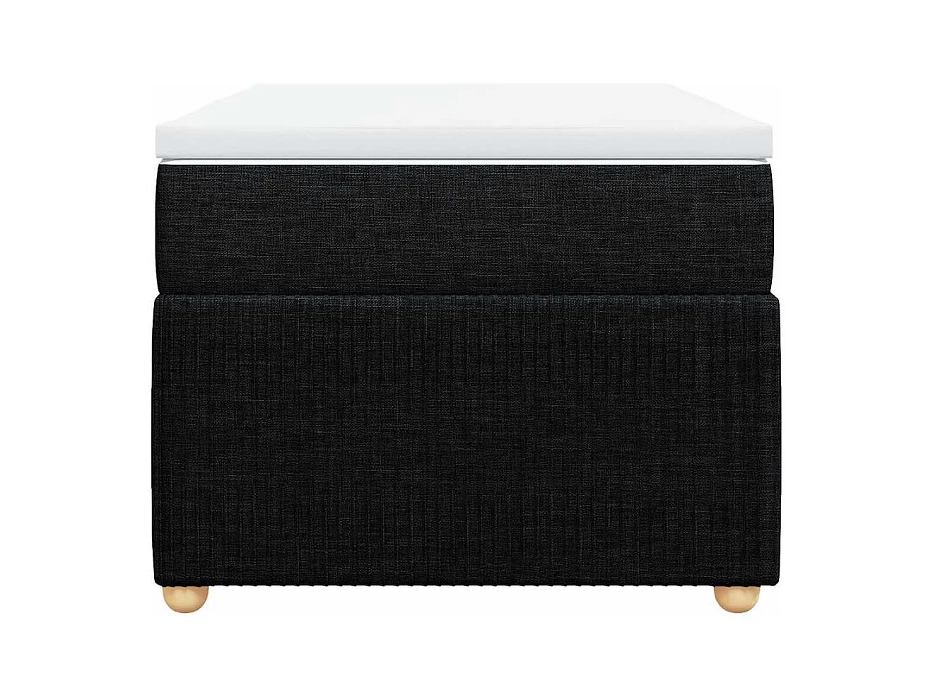 Boxspringbett mit Matratze Schwarz 80x200 cm Stoff