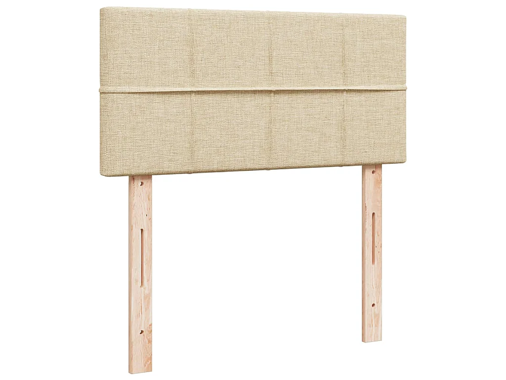 Boxspringbett mit Matratze Creme 80x200 cm Stoff