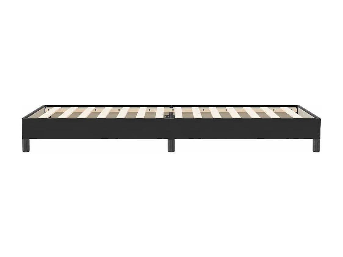 Sommier à lattes de lit sans matelas noir 80x220 cm velours