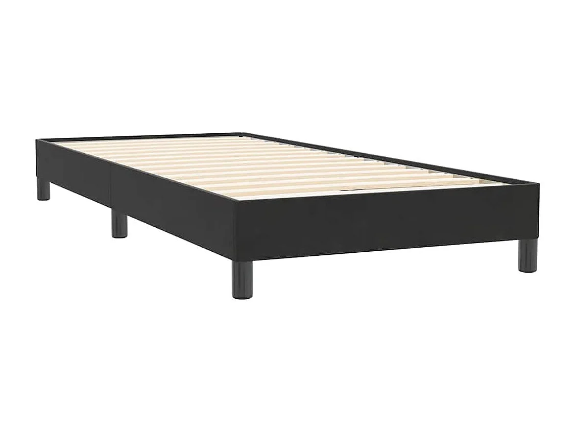 Sommier à lattes de lit sans matelas noir 80x220 cm velours