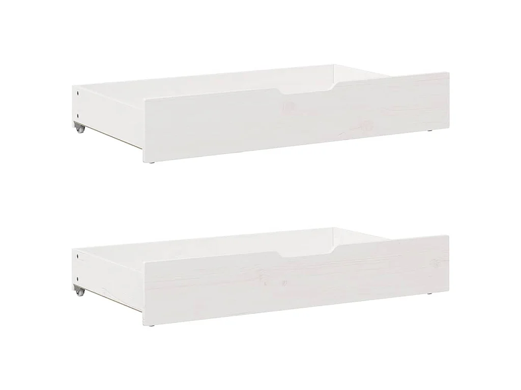 Tagesbett Ausziehbar mit Schubladen ohne Matratze Weiß 80x200cm