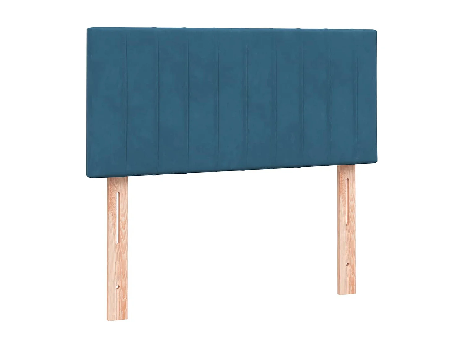 Boxspring met matras fluweel donkerblauw 80x220 cm