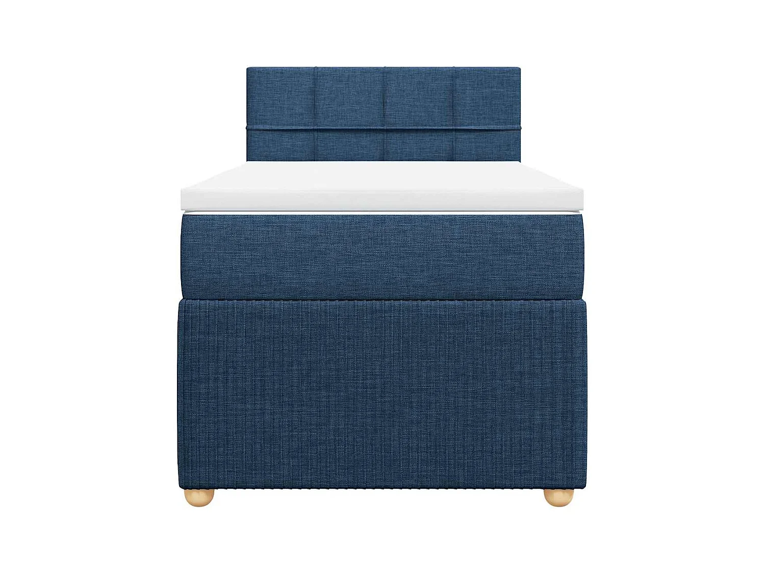 Sommier à lattes de lit avec matelas Bleu 80x200 cm Tissu