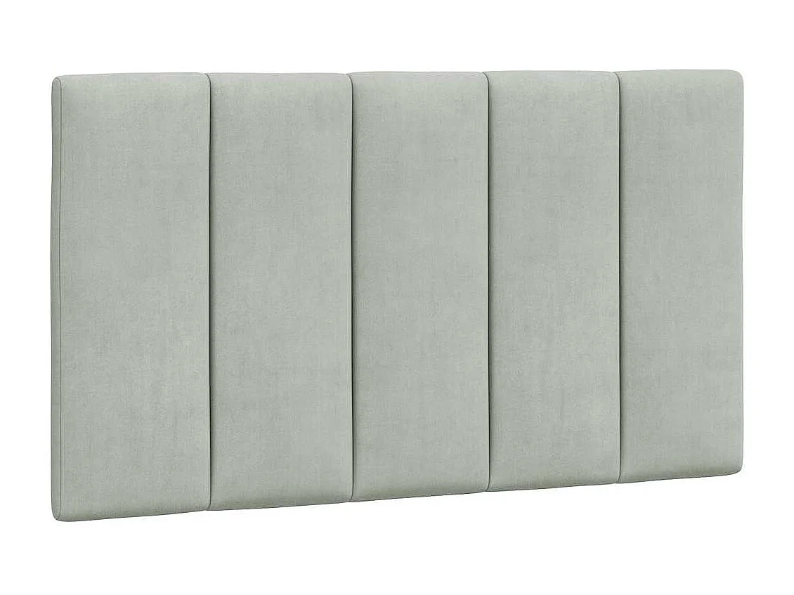 Cadre de lit sans matelas Hanko gris clair 80x200 cm velours