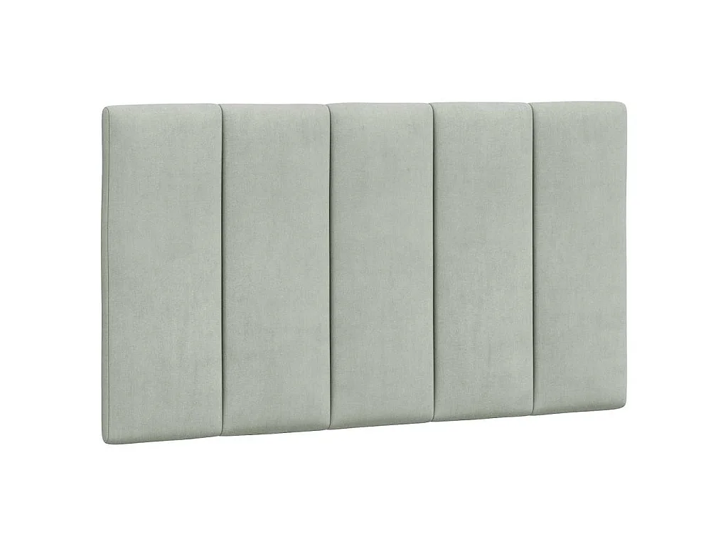 Cadre de lit sans matelas Hanko gris clair 80x200 cm velours