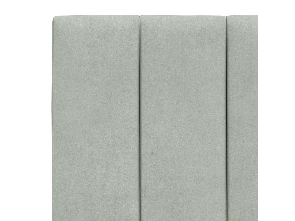 Cadre de lit sans matelas Hanko gris clair 80x200 cm velours
