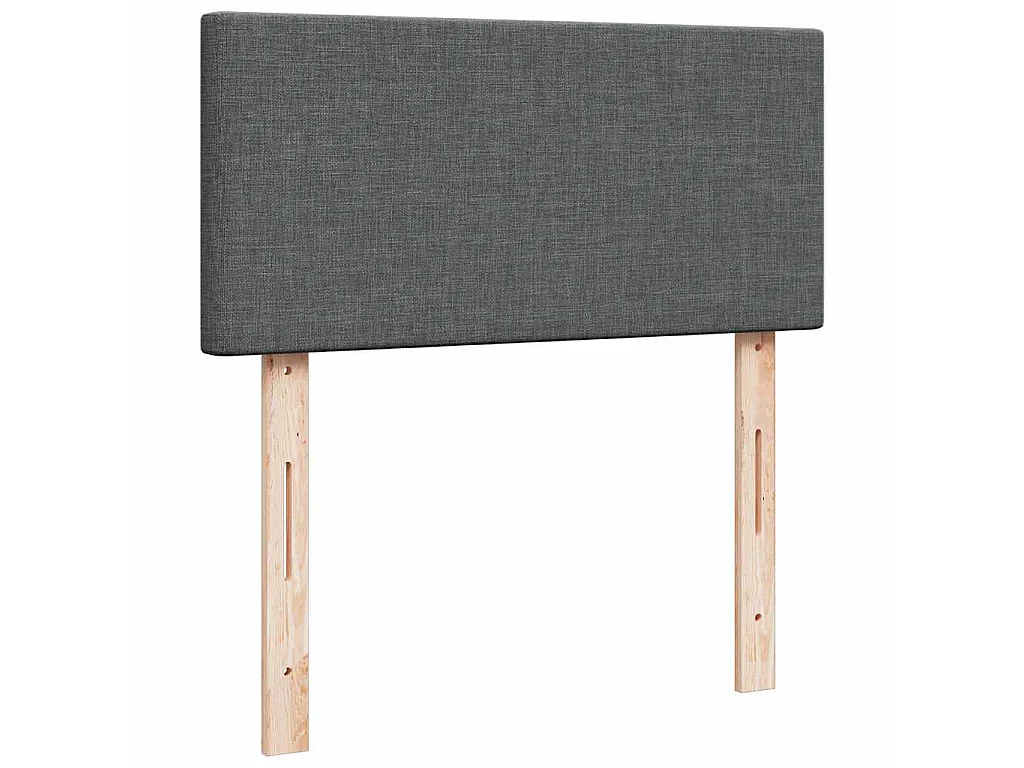 Cama com molas/colchão 80x200 cm tecido cinzento-escuro