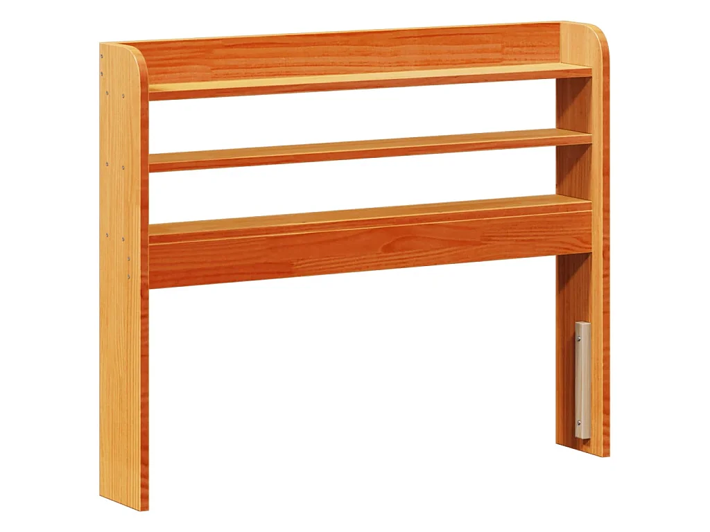 Bedframe zonder matras massief grenenhout wasbruin 75x190 cm