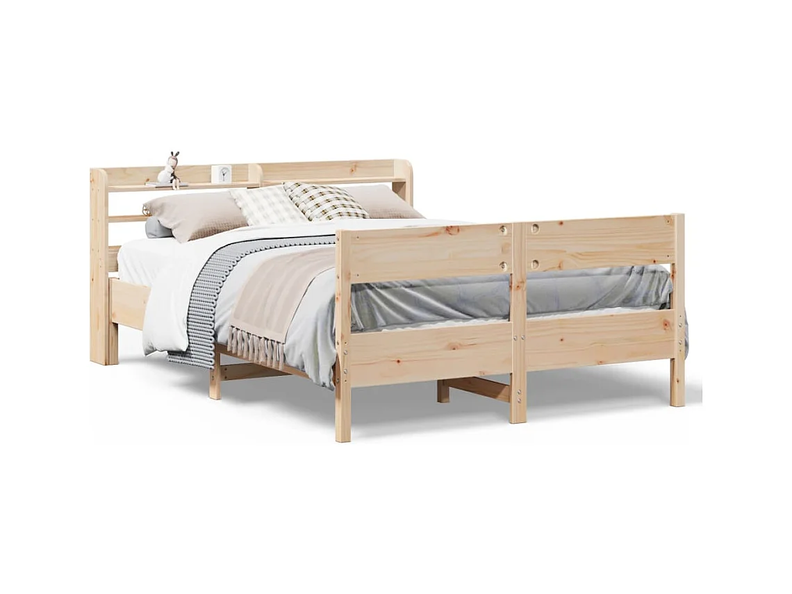 Massivholzbett ohne Matratze 135x190 cm Kiefernholz