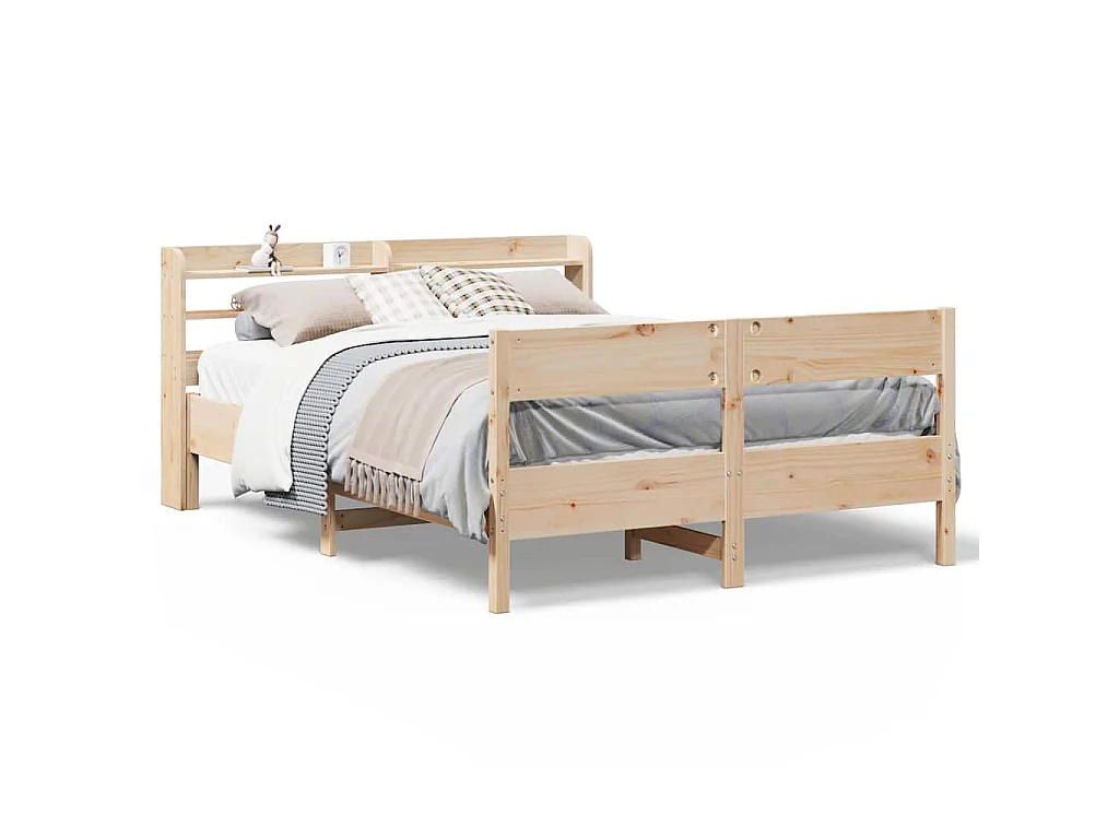 Cama sem colchão 135x190 cm madeira de pinho maciça