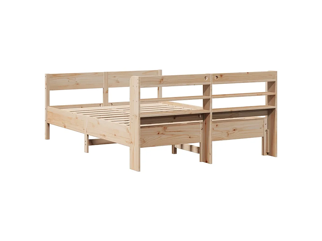 Cama sem colchão 135x190 cm madeira de pinho maciça