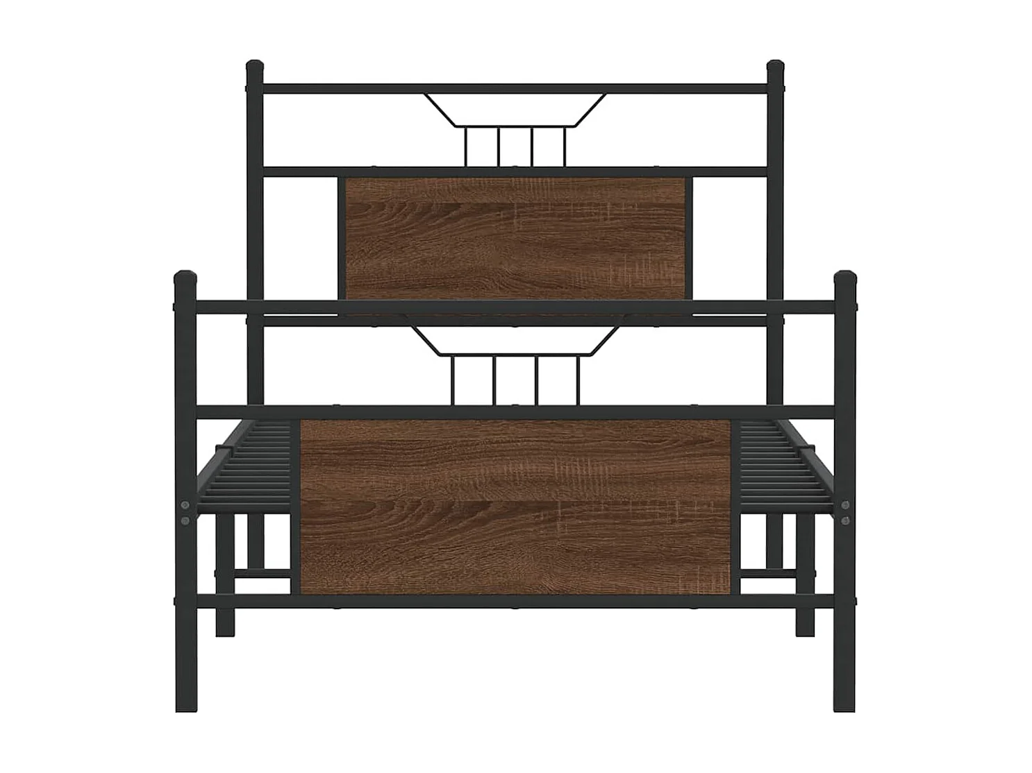 Bedframe zonder matras bewerkt hout bruin eikenkleur 80x200 cm