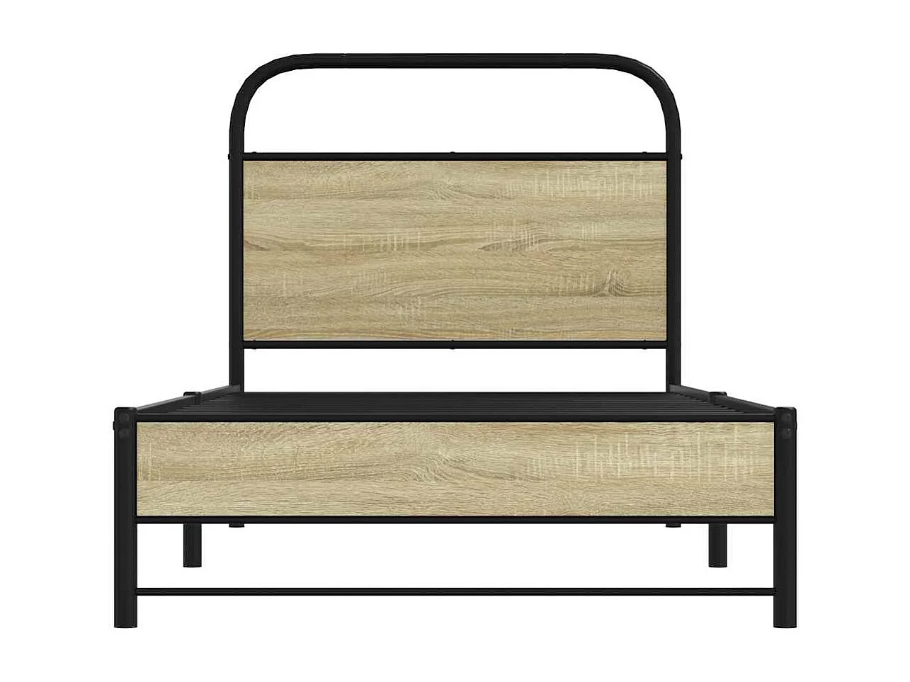 Cadre de lit sans matelas 75x190cm chêne sonoma bois ingénierie
