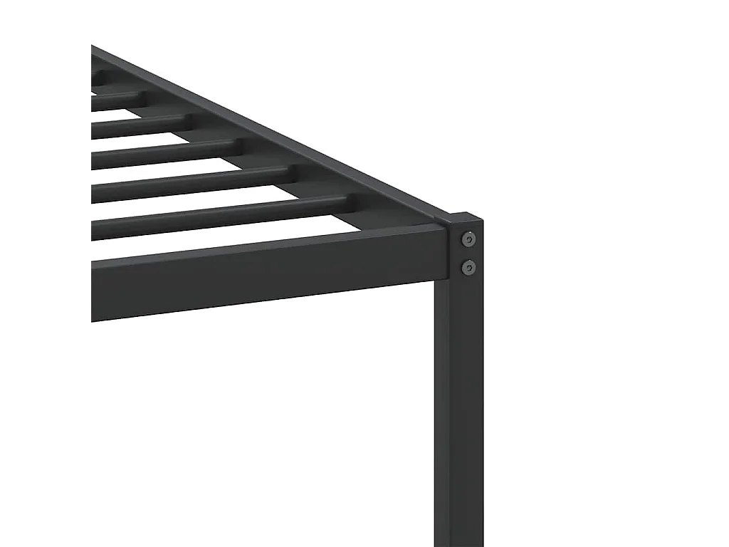 Cadre de lit sans matelas chêne fumé 75x190cm bois d'ingénierie