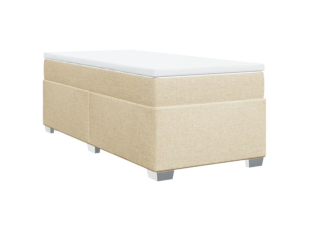 Giroletto a Molle con Materasso Crema 80x200 cm inTessuto
