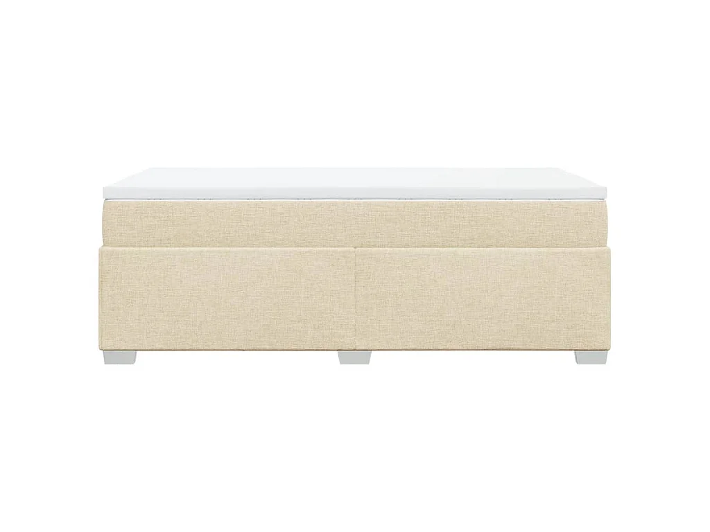 Giroletto a Molle con Materasso Crema 80x200 cm inTessuto