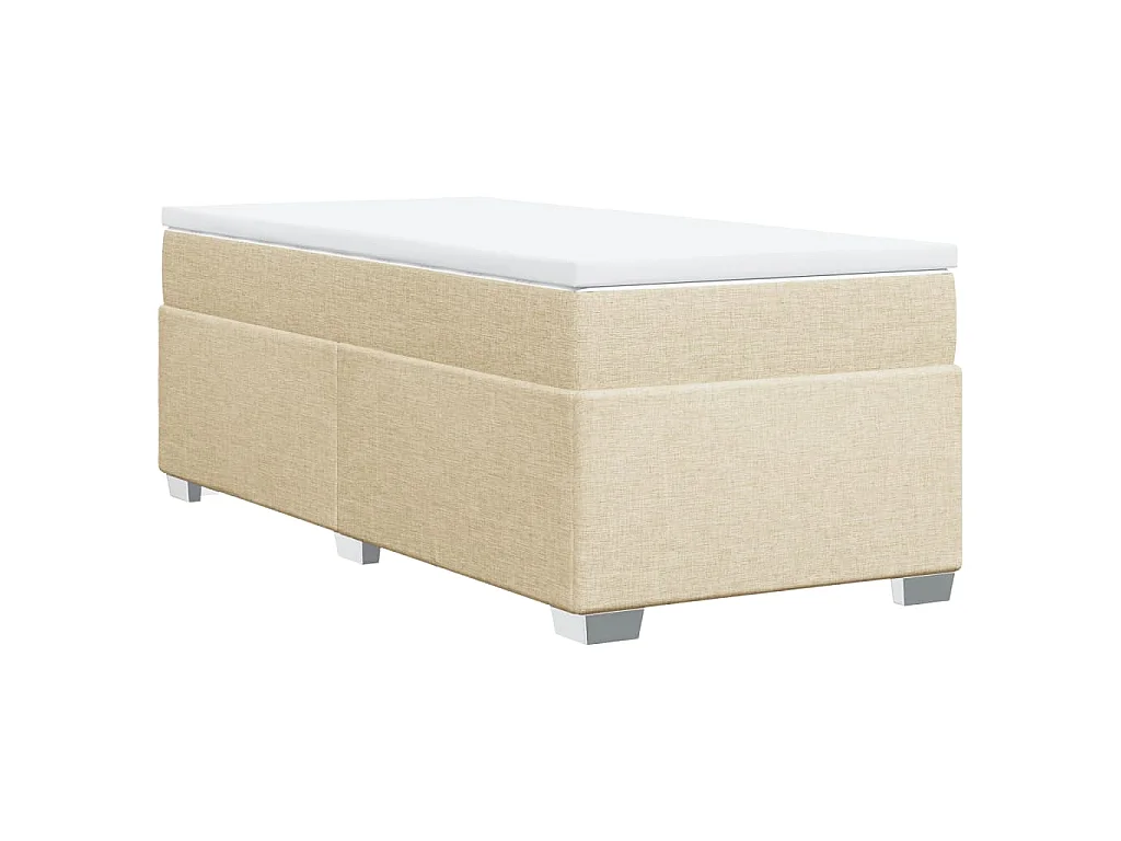 Giroletto a Molle con Materasso Crema 80x200 cm inTessuto