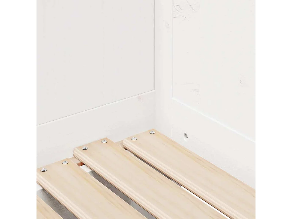 Slaapbank met onderschuifbed/lades zonder matras 80x200 cm wit