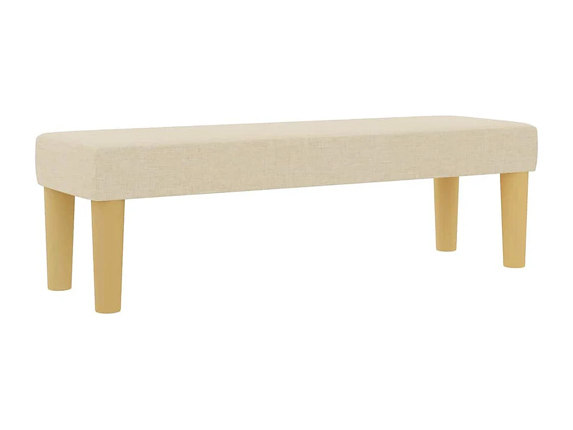 Boxspring bed met matras met hoofdeinde Crème 200 x 200 cm Stof