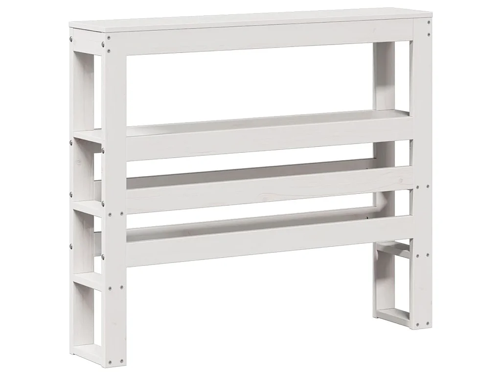 Cama sem colchão 75x190 cm madeira de pinho maciça branco
