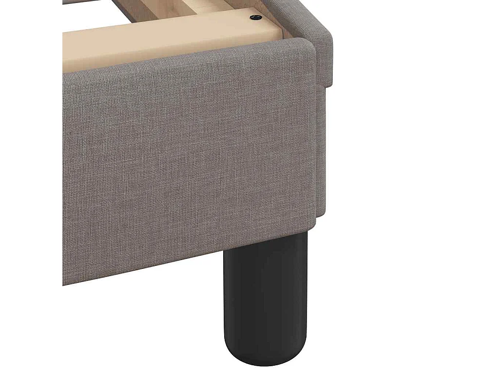 Bed met matras stof taupe 80x200 cm
