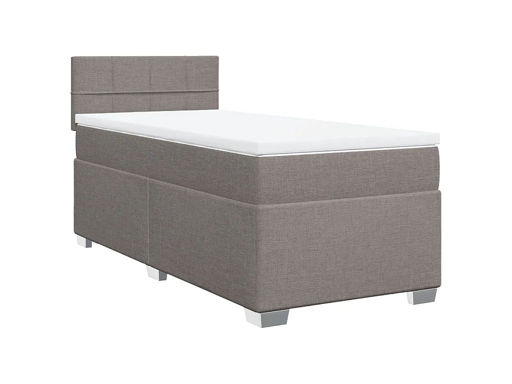 Giroletto a Molle con Materasso Tortora 80x200 cm inTessuto