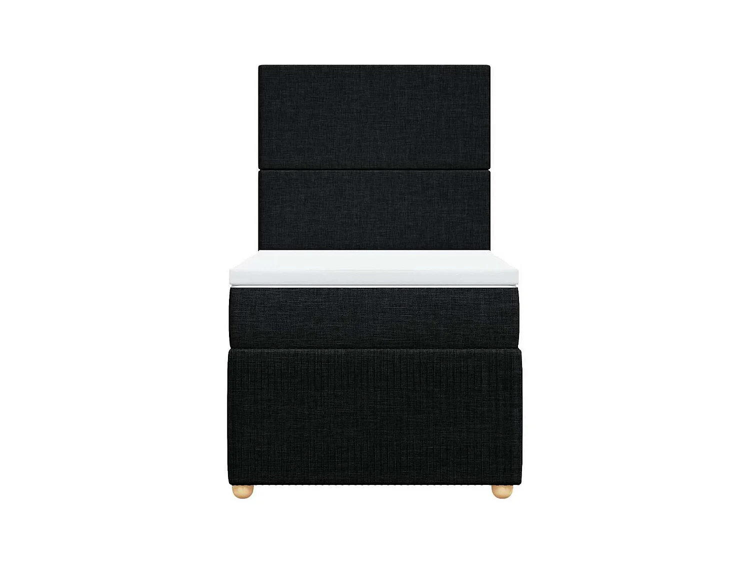 Sommier à lattes de lit et matelas Noir 80x200 cm Tissu