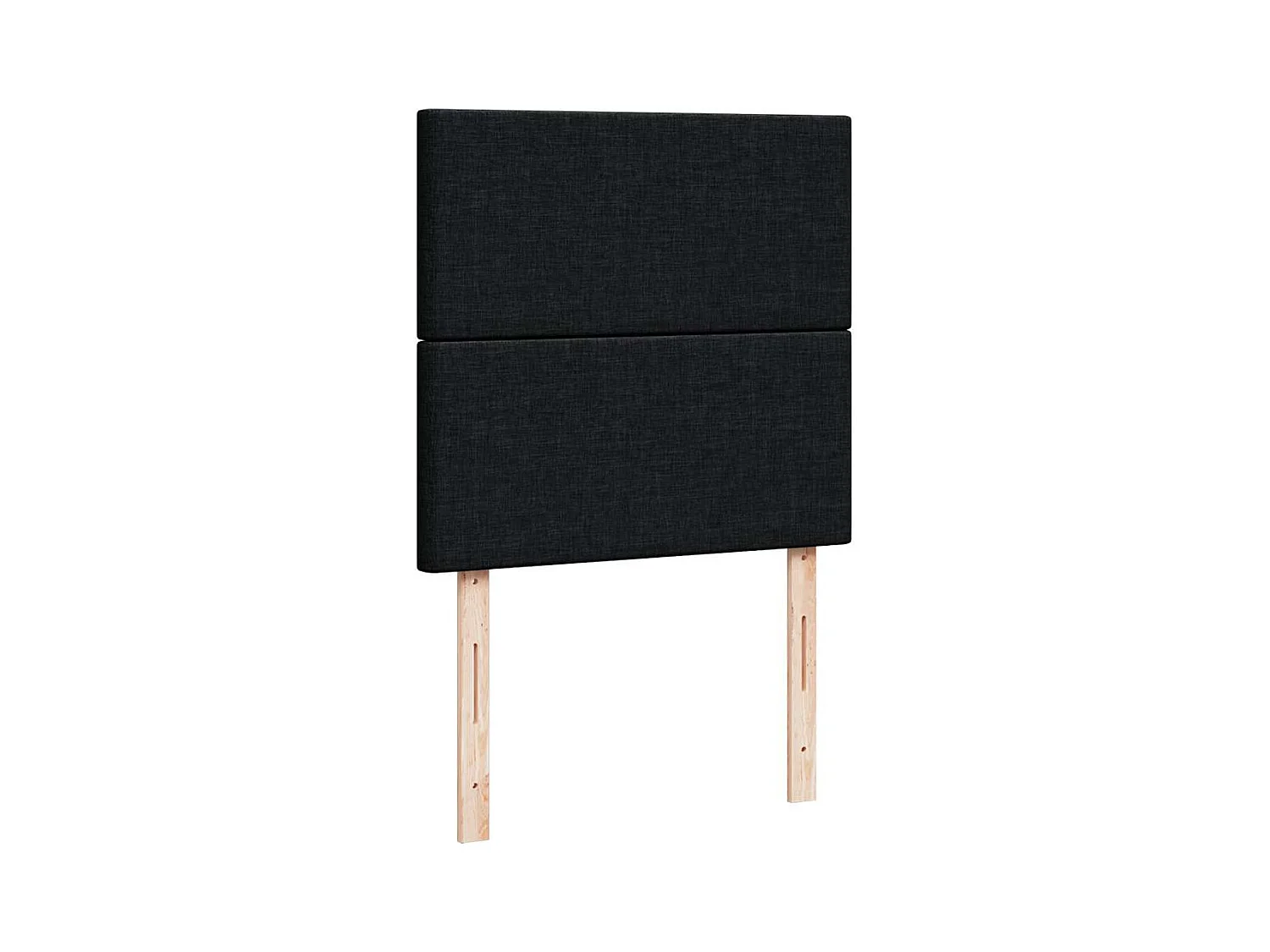 Sommier à lattes de lit et matelas Noir 80x200 cm Tissu