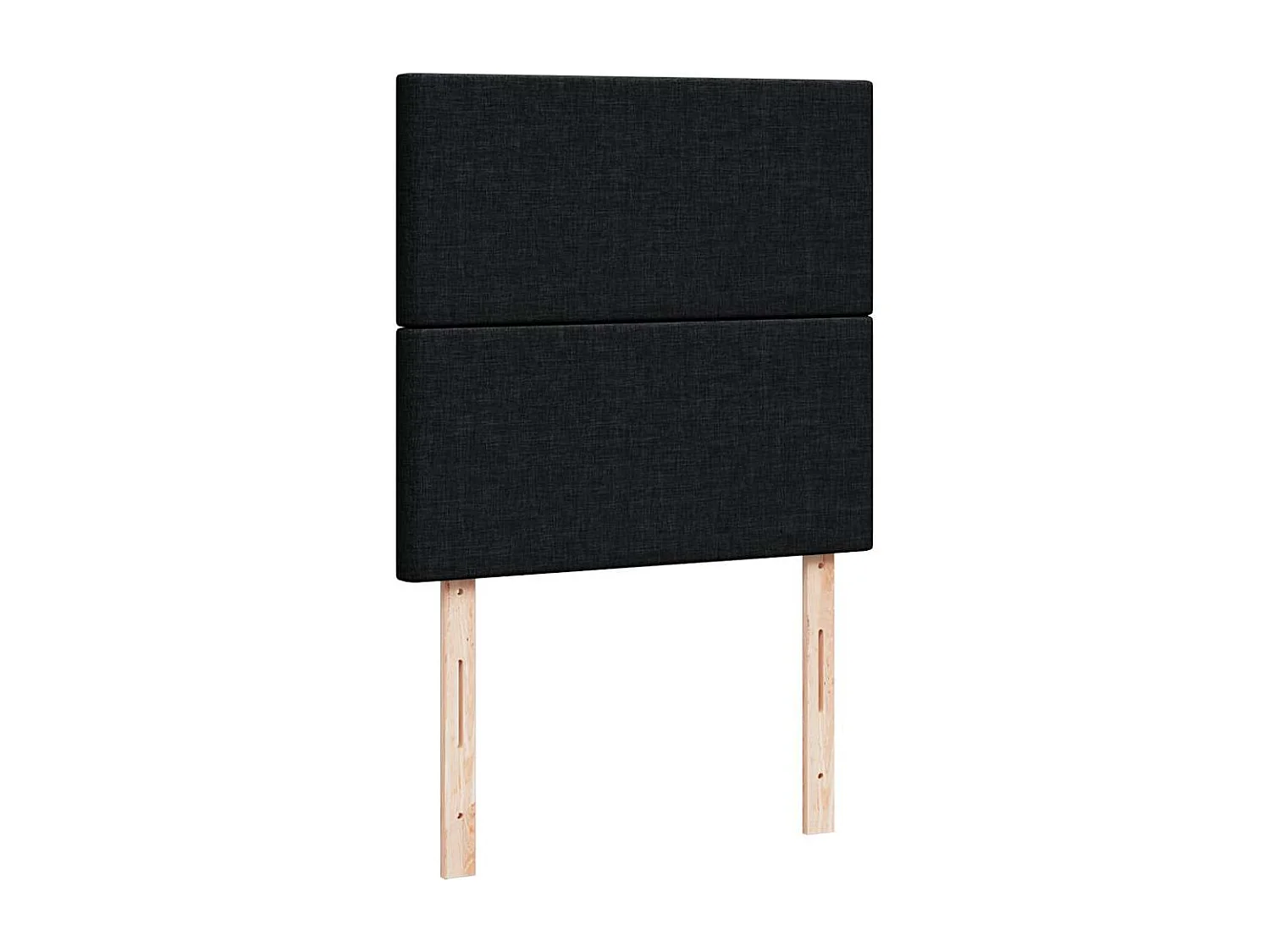 Cama box spring con colchón tela negro 80x200 cm