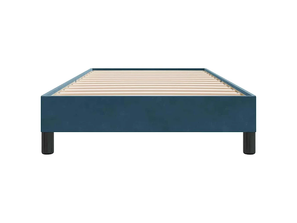 Giroletto senza Materasso Blu Scuro 80x220 cm in Velluto