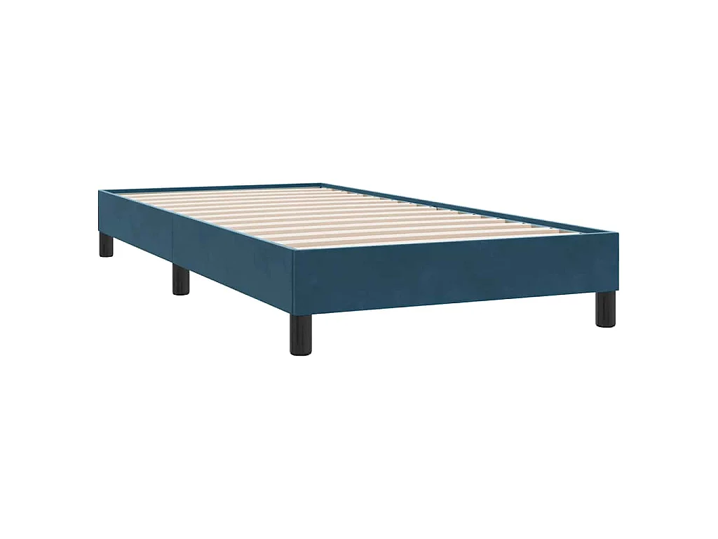 Giroletto senza Materasso Blu Scuro 80x220 cm in Velluto