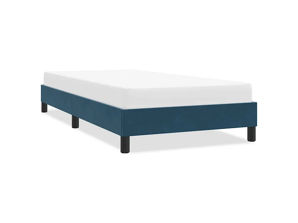 Giroletto senza Materasso Blu Scuro 80x220 cm in Velluto