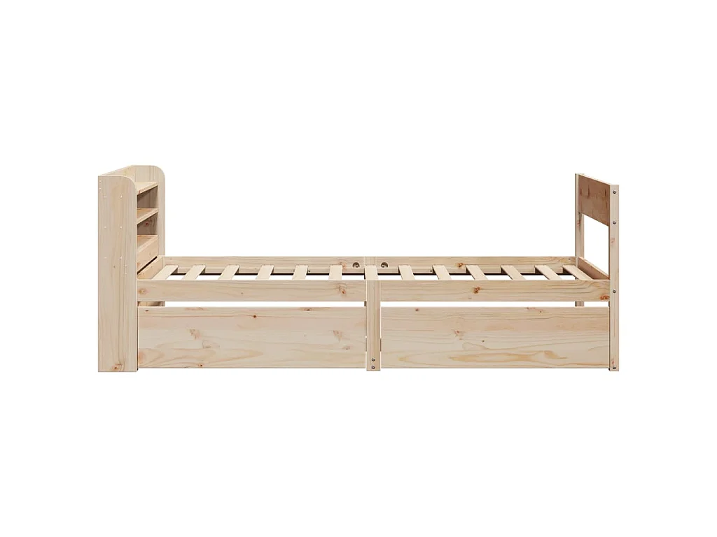 Massivholzbett ohne Matratze 75x190 cm Kiefernholz