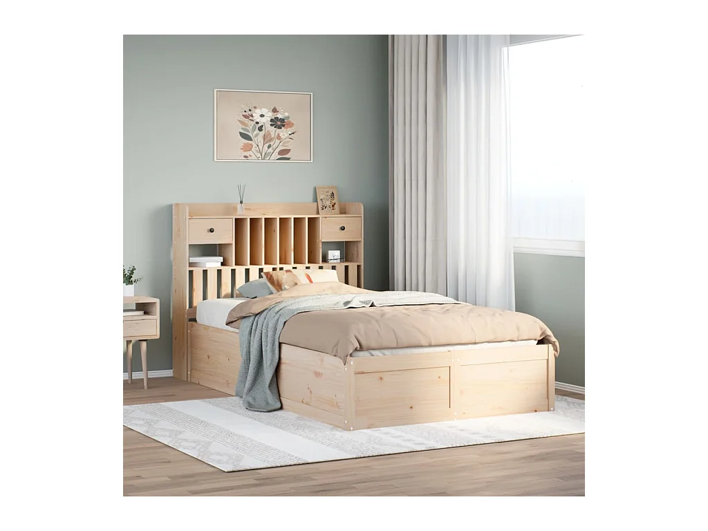 Massivholzbett ohne Matratze 135x190 cm Kiefernholz