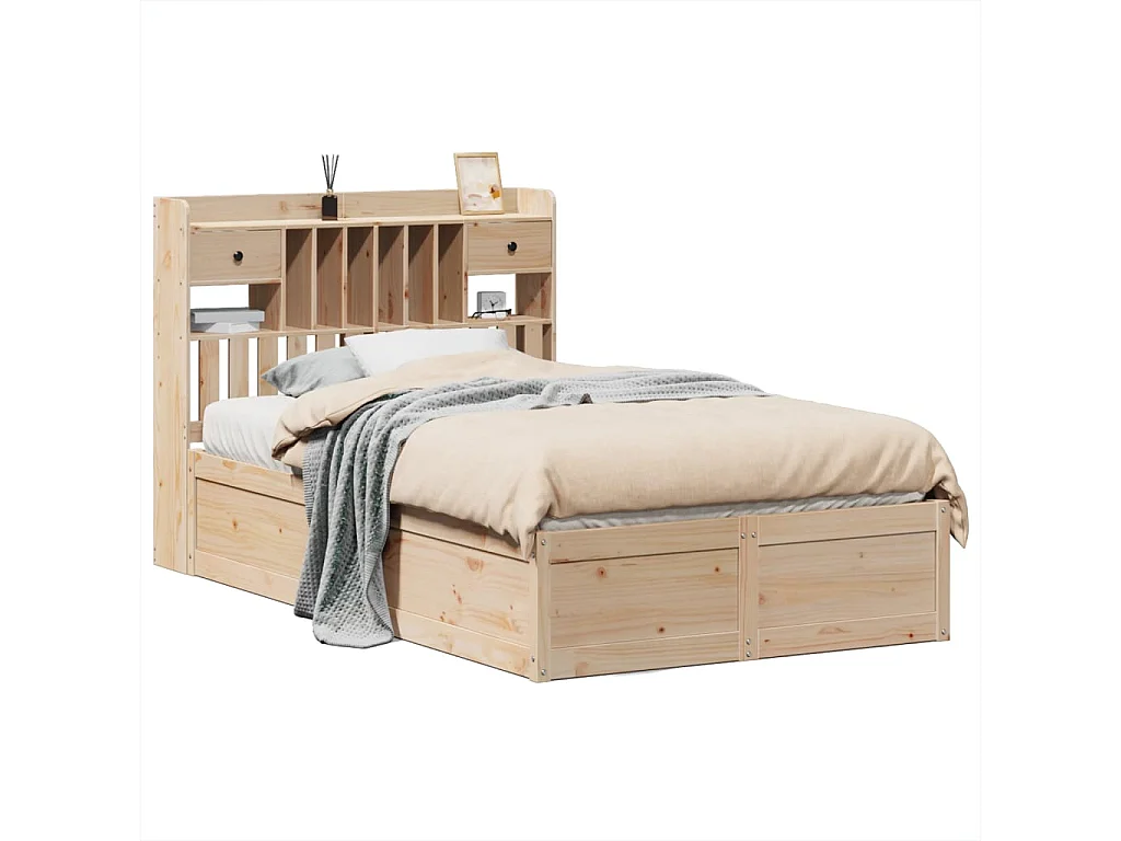 Cama sem colchão 135x190 cm madeira de pinho maciça
