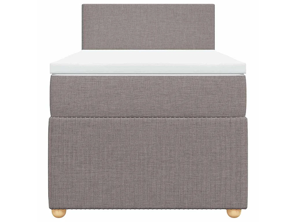 Boxspringbett mit Matratze Taupe 80x200 cm Stoff
