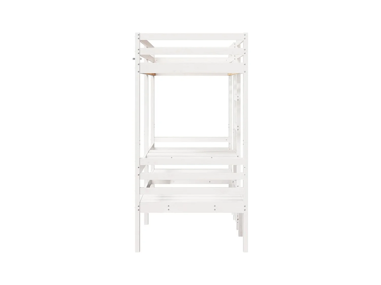 Lit mezzanine avec bureau et chaises blanc 80x200 cm pin massif