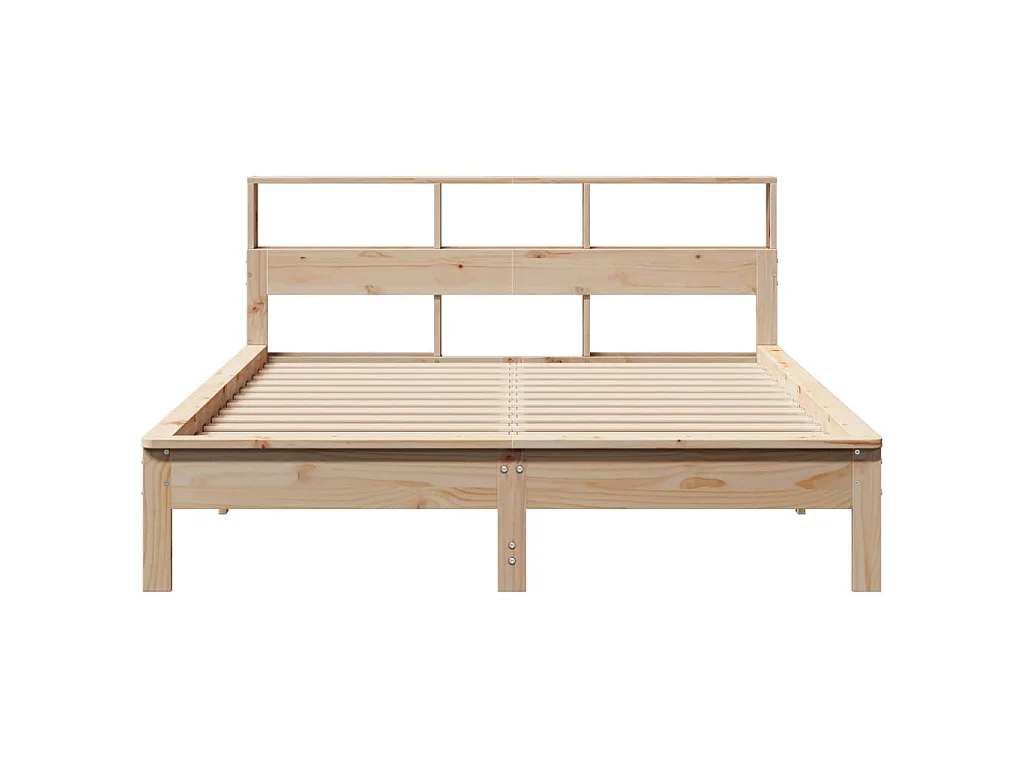 Cadre de lit sans matelas 135x190 cm bois de pin massif