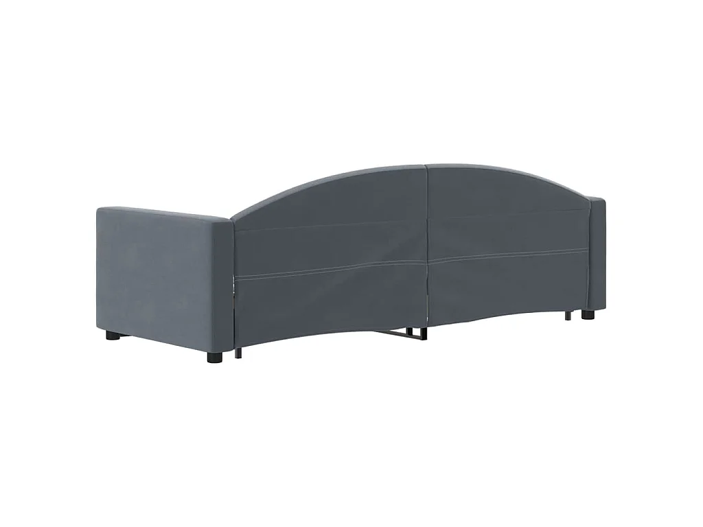 Slaapbank onderschuifbed en lades 80x200 cm fluweel donkergrijs
