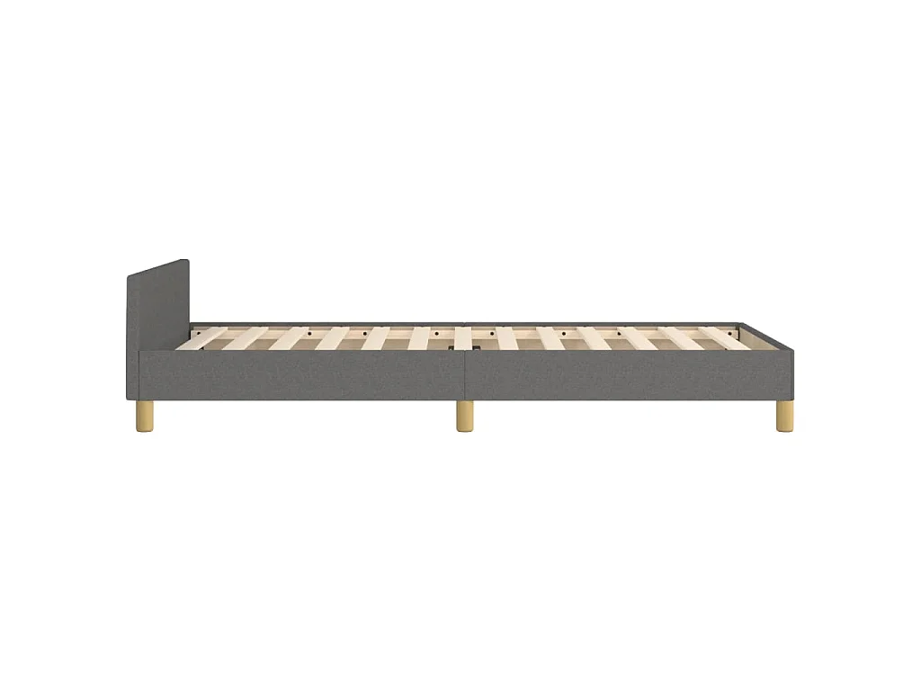 Bedframe zonder matras 80x200 cm stof donkergrijs